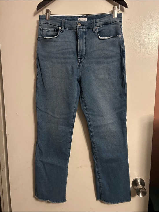 Good American Denim - Good American Straight-Leg Blue Denim Jeans